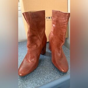 Lucky Brand Woman’s  Walwyn Booties. Brown Leather S 8